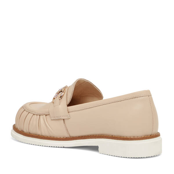 Bej Hakiki Deri Kadın Loafer - K26I1AY68570-A25 - 4