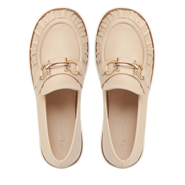 Bej Hakiki Deri Kadın Loafer - K26I1AY68570-A25 - 5