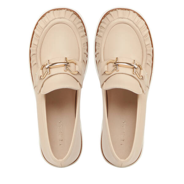 Bej Hakiki Deri Kadın Loafer - K26I1AY68570-A25 - 5