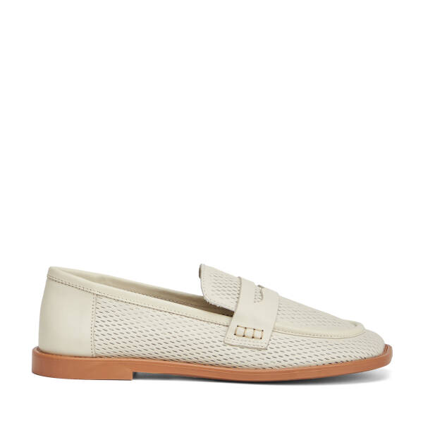Bej Hakiki Deri Kadın Loafer - K26I1AY68666-S5Y - 1