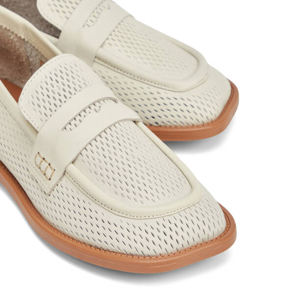 Bej Hakiki Deri Kadın Loafer - K26I1AY68666-S5Y - 3