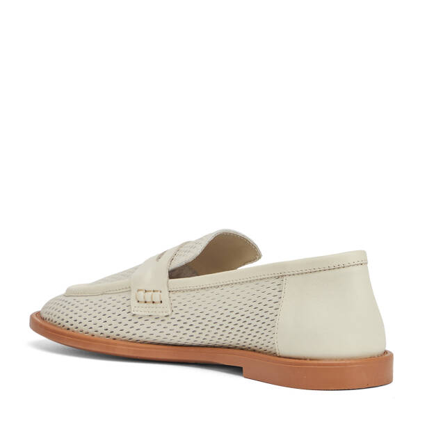 Bej Hakiki Deri Kadın Loafer - K26I1AY68666-S5Y - 4