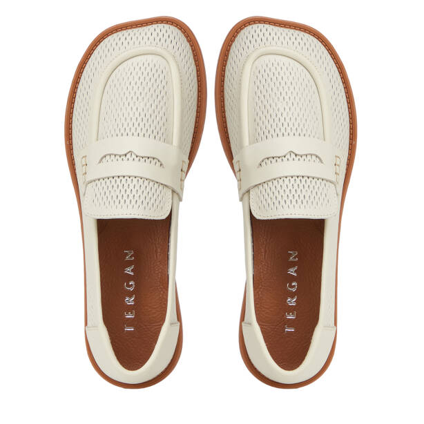 Bej Hakiki Deri Kadın Loafer - K26I1AY68666-S5Y - 5