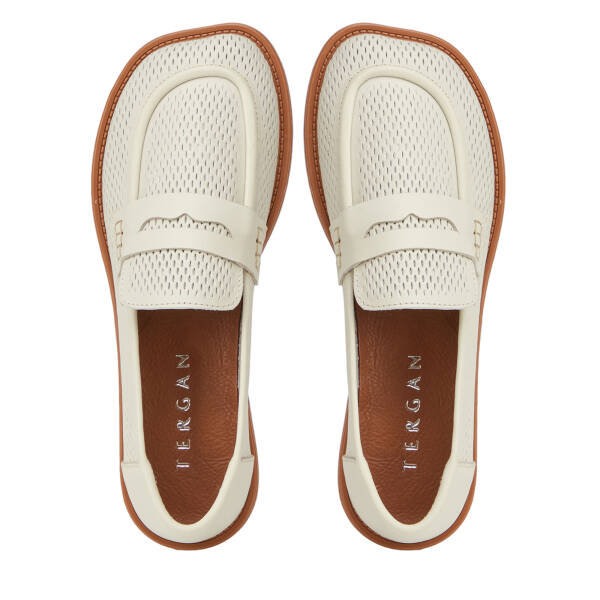 Bej Hakiki Deri Kadın Loafer - K26I1AY68666-S5Y - 5