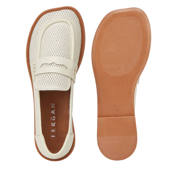 Bej Hakiki Deri Kadın Loafer - K26I1AY68666-S5Y - 6