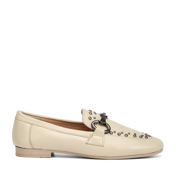 Bej Hakiki Deri Kadın Loafer - K26I1AY68692-A25 - 1