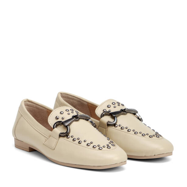 Bej Hakiki Deri Kadın Loafer - K26I1AY68692-A25 - 2