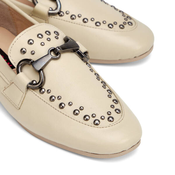 Bej Hakiki Deri Kadın Loafer - K26I1AY68692-A25 - 3