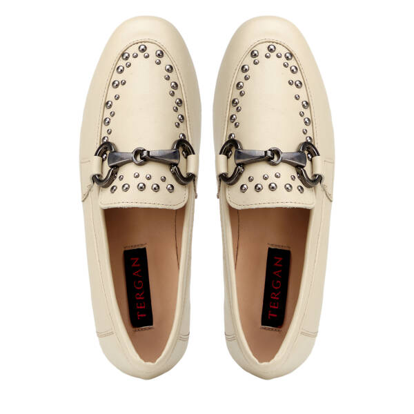 Bej Hakiki Deri Kadın Loafer - K26I1AY68692-A25 - 5