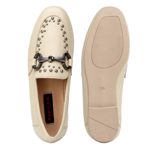 Bej Hakiki Deri Kadın Loafer - K26I1AY68692-A25 - 6