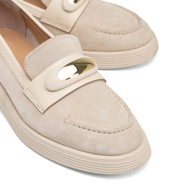 Bej Hakiki Deri Kadın Makosen - K25I1AY67878-B79 - Tergan