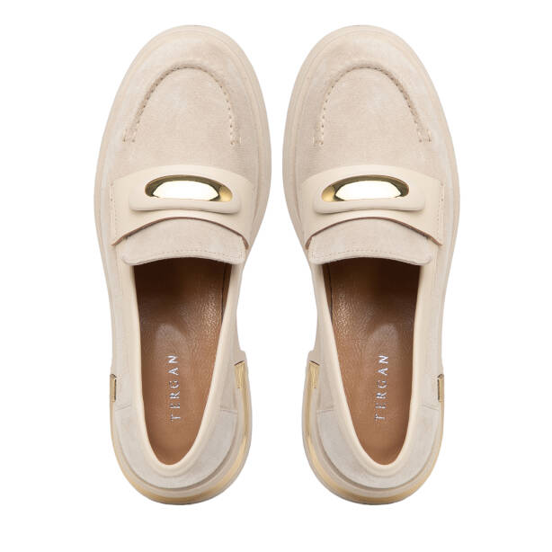 Bej Hakiki Deri Kadın Makosen - K25I1AY67878-B79 - Tergan