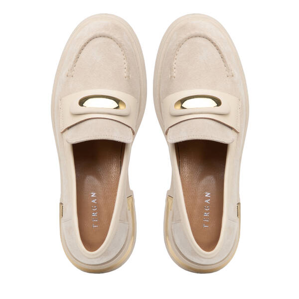 Bej Hakiki Deri Kadın Makosen - K25I1AY67878-B79 - 5