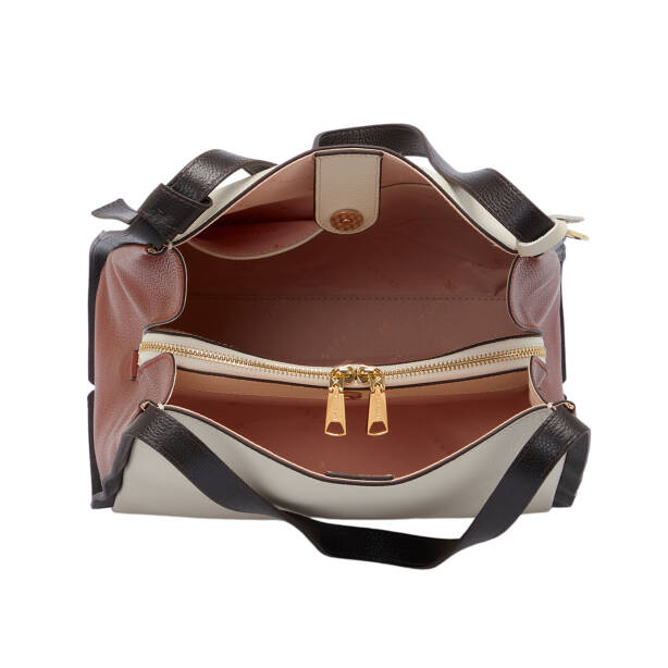 Bej Hakiki Deri Kadın Omuz Çantası - S25K1BC80458-V2L - 4