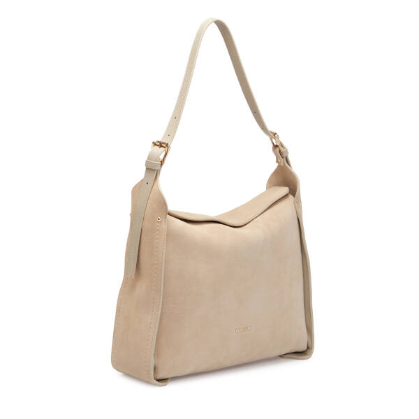 Bej Hakiki Deri Kadın Omuz Çantası - S25K1BC80530-V1M - 2