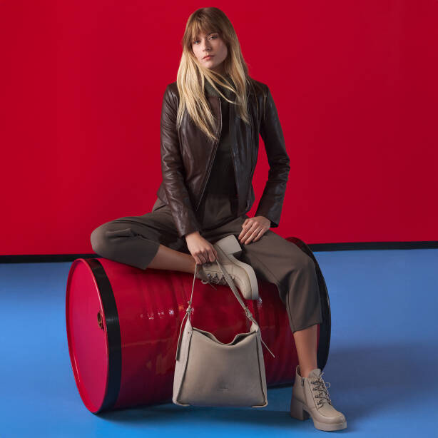 Bej Hakiki Deri Kadın Omuz Çantası - S25K1BC80530-V1M 