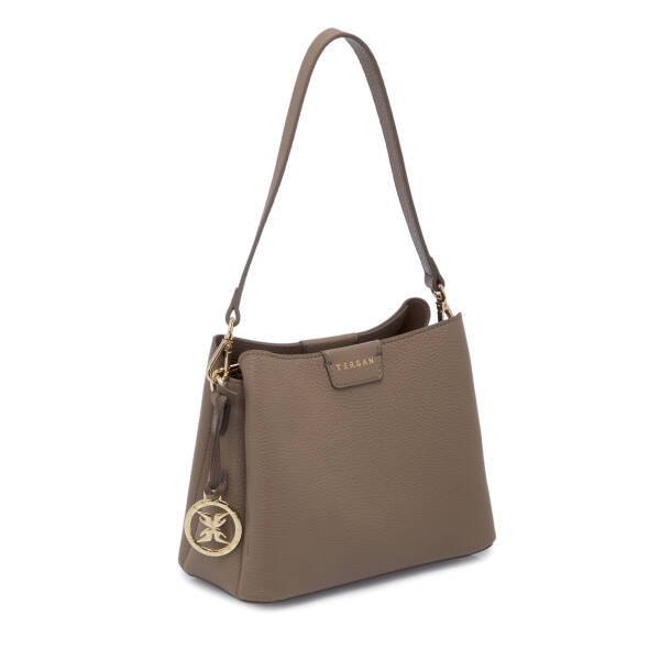 Bej Hakiki Deri Kadın Omuz Çantası - S26Y1BC80172-S95 - 2