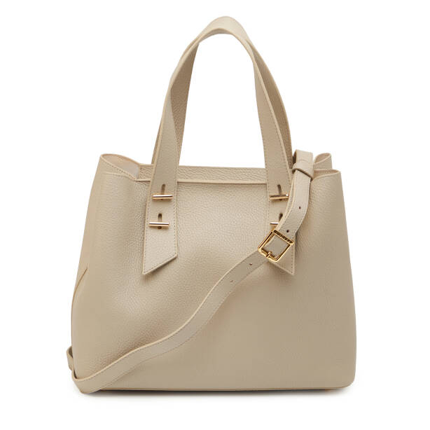 Bej Hakiki Deri Kadın Omuz Çantası - S26Y1BC80485-B19 - 3