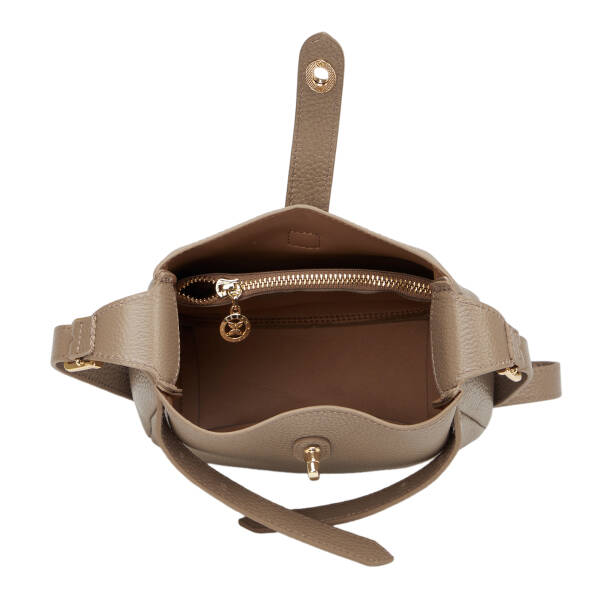 Bej Hakiki Deri Kadın Omuz Çantası - S26Y1BC80527-S95 - 4