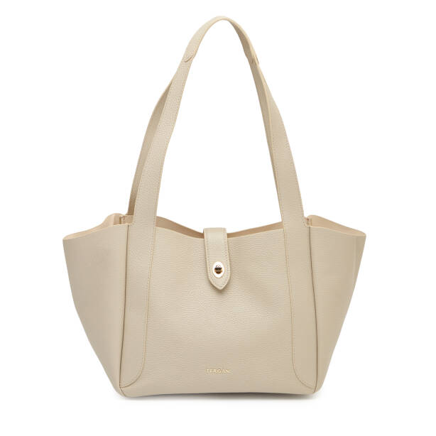 Bej Hakiki Deri Kadın Omuz Çantası - S26Y1BC80528-B19 