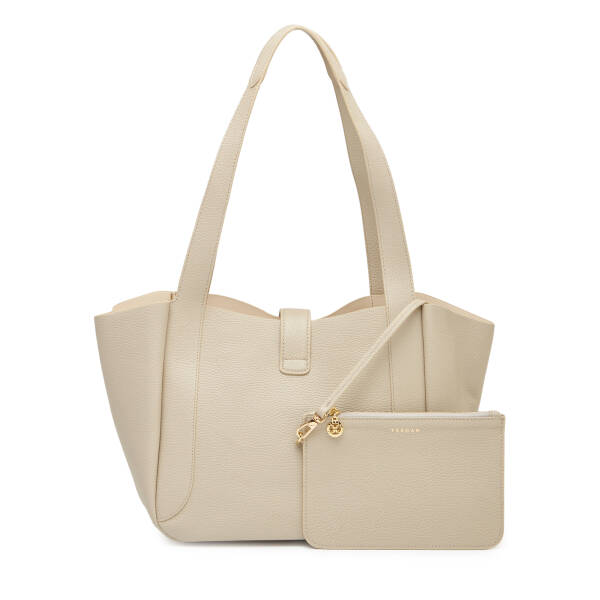 Bej Hakiki Deri Kadın Omuz Çantası - S26Y1BC80528-B19 - 3