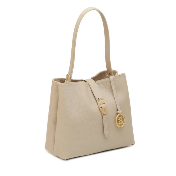 Bej Hakiki Deri Kadın Omuz Çantası - S26Y1BC80532-B19 - 2