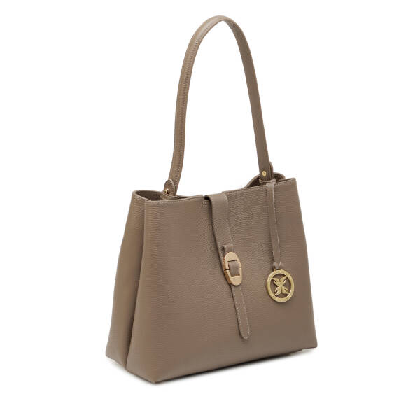 Bej Hakiki Deri Kadın Omuz Çantası - S26Y1BC80532-S95 - 2