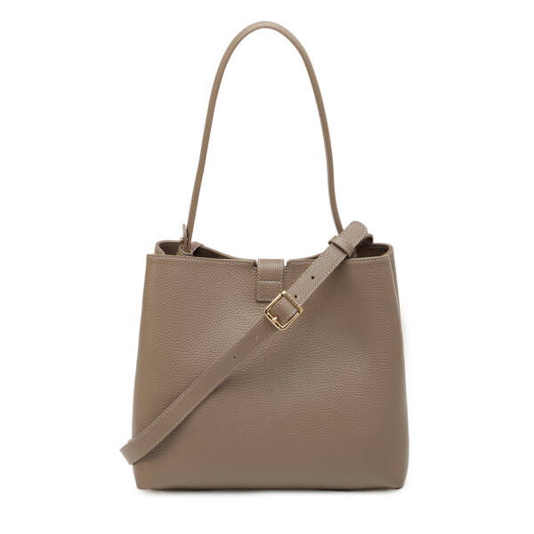 Bej Hakiki Deri Kadın Omuz Çantası - S26Y1BC80532-S95 - 3