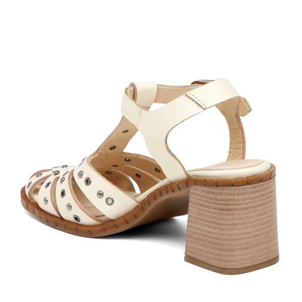 Bej Hakiki Deri Kadın Sandalet - K25Y1AY68017-A25 - 3