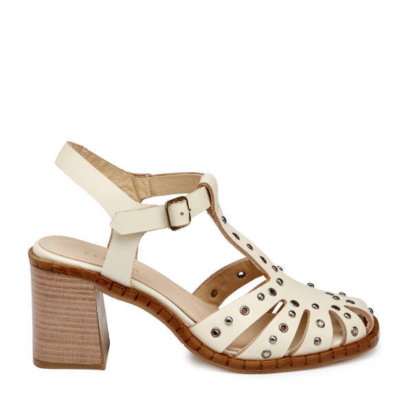 Bej Hakiki Deri Kadın Sandalet - K25Y1AY68017-A25 - 1