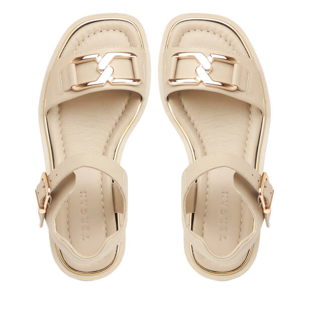 Bej Hakiki Deri Kadın Sandalet - K25Y1SN67769-A25 - 4