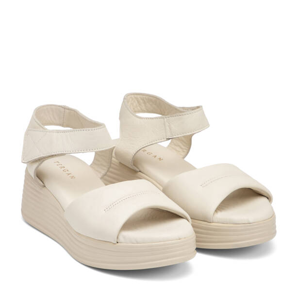 Bej Hakiki Deri Kadın Sandalet - K25Y1SN67986-A25 - 2