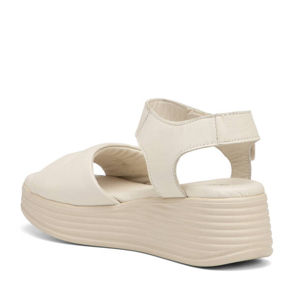 Bej Hakiki Deri Kadın Sandalet - K25Y1SN67986-A25 - 4