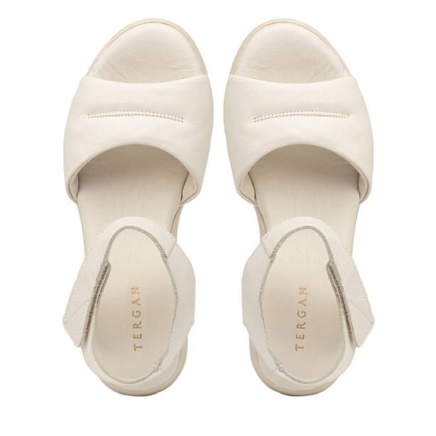 Bej Hakiki Deri Kadın Sandalet - K25Y1SN67986-A25 - 5