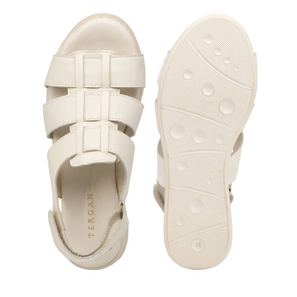 Bej Hakiki Deri Kadın Sandalet - K25Y1SN67987-A25 - 6