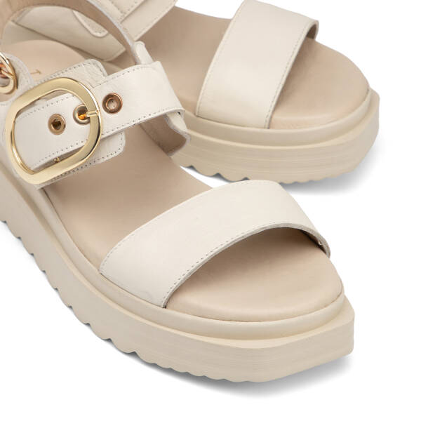 Bej Hakiki Deri Kadın Sandalet - K25Y1SN67989-A25 - 3