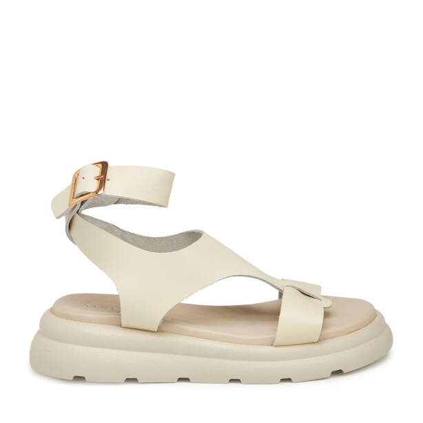 Bej Hakiki Deri Kadın Sandalet - K25Y1SN67991-A25 - 1