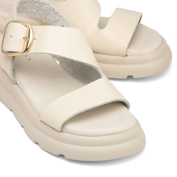 Bej Hakiki Deri Kadın Sandalet - K25Y1SN67992-A25 - 3