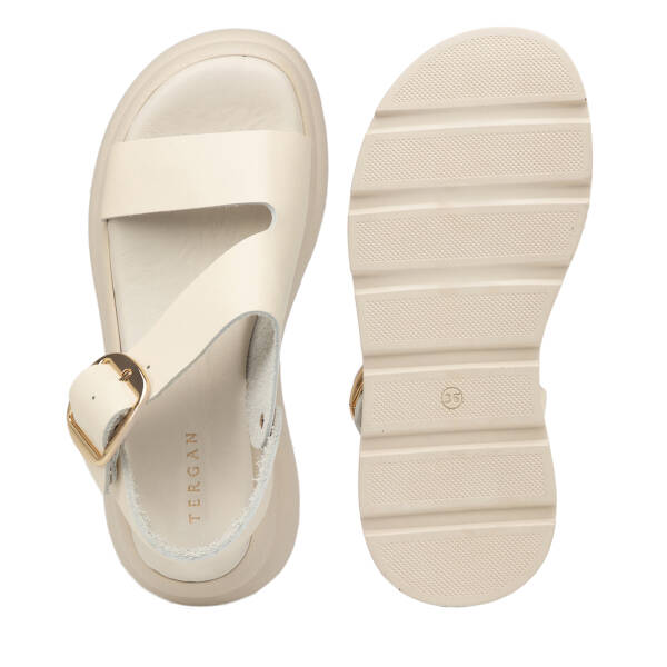 Bej Hakiki Deri Kadın Sandalet - K25Y1SN67992-A25 - 6