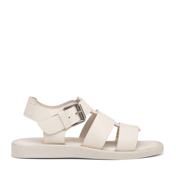 Bej Hakiki Deri Kadın Sandalet - K25Y1SN68107-A25 