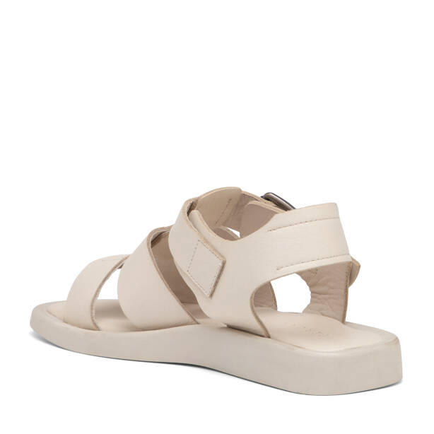 Bej Hakiki Deri Kadın Sandalet - K25Y1SN68107-A25 - 4
