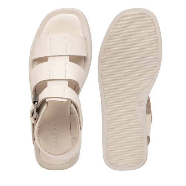 Bej Hakiki Deri Kadın Sandalet - K25Y1SN68107-A25 - 6