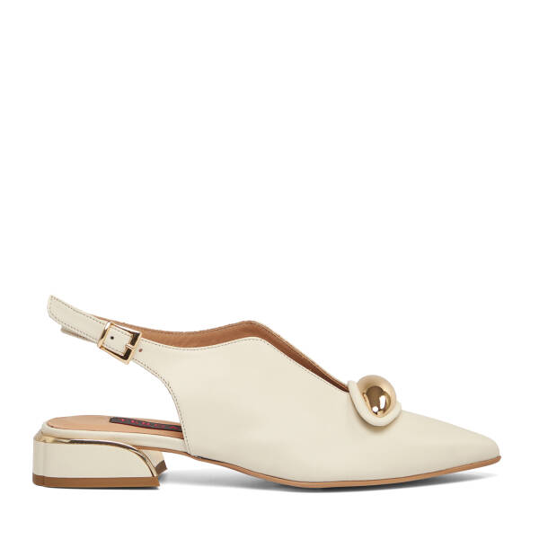 Bej Hakiki Deri Kadın Sandalet - K26Y1AY68566-A25 - 1