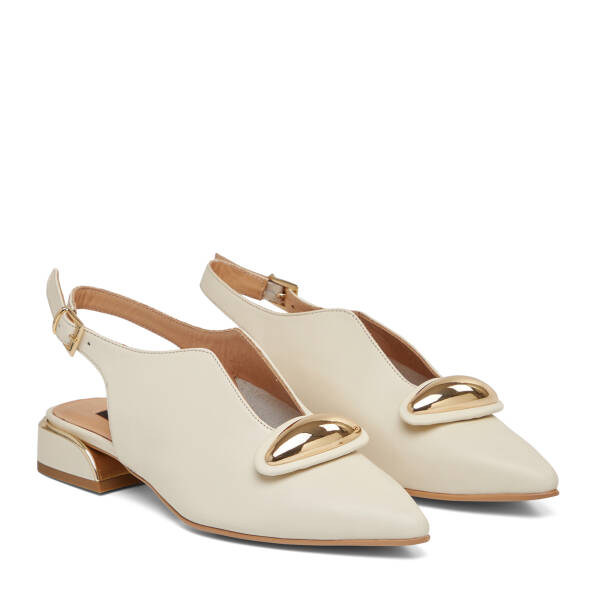 Bej Hakiki Deri Kadın Sandalet - K26Y1AY68566-A25 - 2