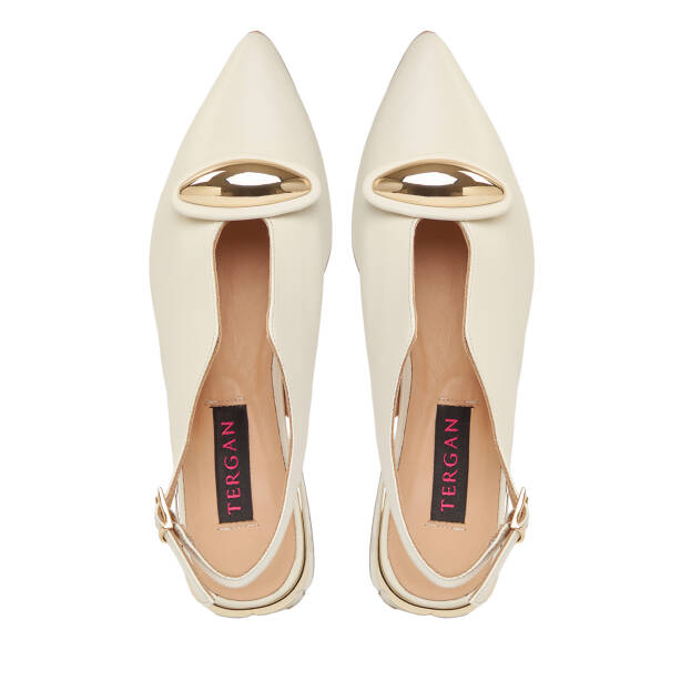 Bej Hakiki Deri Kadın Sandalet - K26Y1AY68566-A25 - Tergan