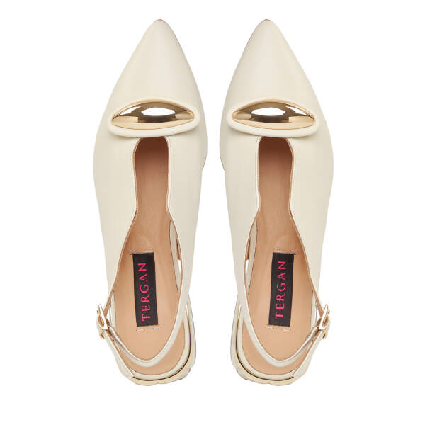 Bej Hakiki Deri Kadın Sandalet - K26Y1AY68566-A25 - 5