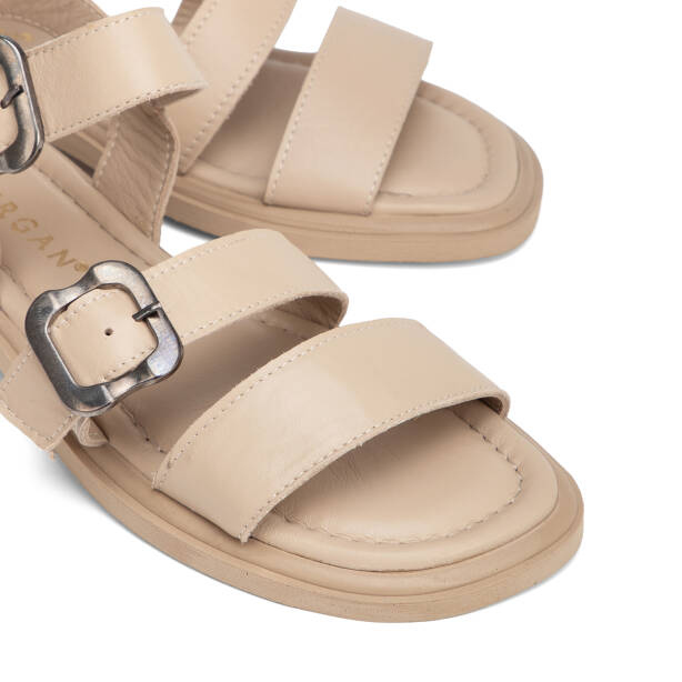 Bej Hakiki Deri Kadın Sandalet - K26Y1SN68432-A25 - 3