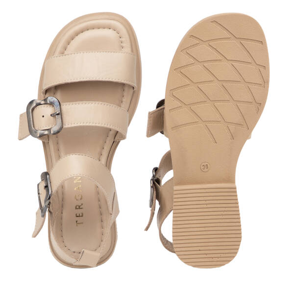 Bej Hakiki Deri Kadın Sandalet - K26Y1SN68432-A25 - 6