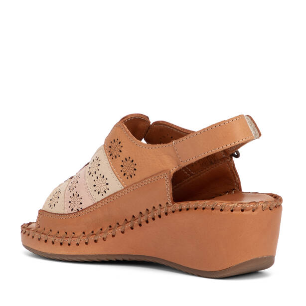 Bej Hakiki Deri Kadın Sandalet - K26Y1SN68448-A25 - 4