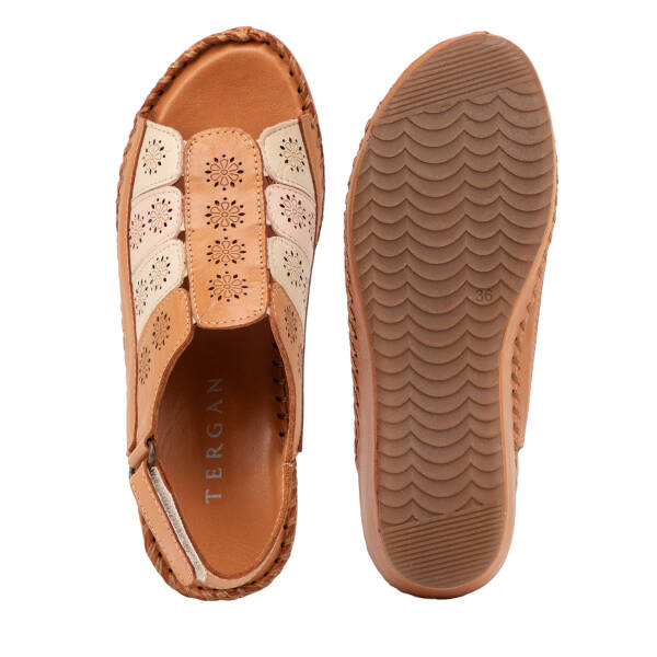 Bej Hakiki Deri Kadın Sandalet - K26Y1SN68448-A25 - 6